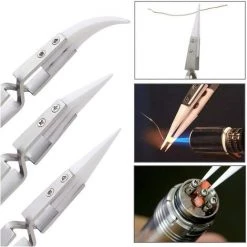 IRISFR 3 Pack Précision Pince à Épiler Antistatique Brucelles Inversée En Céramique Ensemble De Pincettes Non-Conductrices, Résistantes à La Chaleur Pour Pincer Bobines Pendant Le Tir，Lilaris -Pince et tenaille Soldes 56122431 4