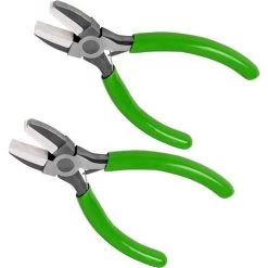 IRISFR Pince Bec Plat Double Lame En Nylon (Lot De 2) - 13,5 Cm - Pince Fabrication Bijoux Avec Poignée Confortable & Ressort Double Lame - Outil Pour Enfiler, Tordre Et Enrouler Les Fils,Lilaris