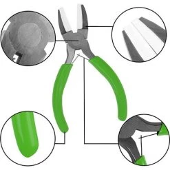 IRISFR Pince Bec Plat Double Lame En Nylon (Lot De 2) - 13,5 Cm - Pince Fabrication Bijoux Avec Poignée Confortable & Ressort Double Lame - Outil Pour Enfiler, Tordre Et Enrouler Les Fils，Lilaris -Pince et tenaille Soldes 56122443 4