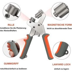 TINOR Kit D'Outils à œIllets Pince à Presse à œIllets Kits Manuels De PoinçOn De Maintien Portables Machine à œIllets Portable Avec œIllets 100 PièCe SéRie -Pince et tenaille Soldes 56198495 3