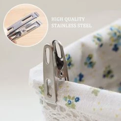 ROSIER Lot De 20 Pinces à Linge INOX , 4.5 Cm Petites Pinces à Linge Métal Pince Linge Inoxydable Epingle A Linge Pour Vêtements Chaussette Alimentaire ( Argent ) ——VEBTles -Pince et tenaille Soldes 56812435 3