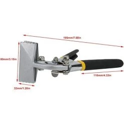 BARES Pince à Plier Les Tôles, Sertisseuse Manuelle à Pince à Tôle, Pince à Sertir à Poignée Antidérapante, Cintreuse à Tôles(Incurvé) -Pince et tenaille Soldes 56837701 5