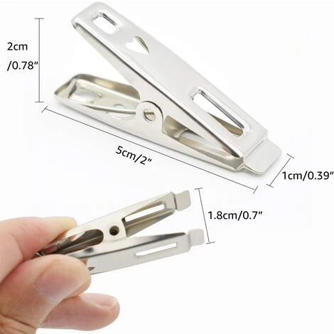 IRISFR 60 Pièces En Acier Inoxydable Pinces à Linge En Métal Vêtements Pinces Broches Clips Avec Boîte De Rangement Pour Vêtements Chaussette Alimentaire étanchéité Photos,Lilaris 2 IRISFR 60 Pièces En Acier Inoxydable Pinces à Linge En Métal Vêtements Pinces Broches Clips Avec Boîte De Rangement Pour Vêtements Chaussette Alimentaire étanchéité Photos,Lilaris – Image 2