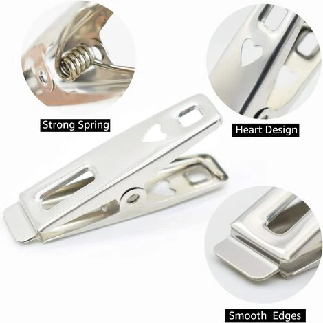 IRISFR 60 Pièces En Acier Inoxydable Pinces à Linge En Métal Vêtements Pinces Broches Clips Avec Boîte De Rangement Pour Vêtements Chaussette Alimentaire étanchéité Photos,Lilaris 3 IRISFR 60 Pièces En Acier Inoxydable Pinces à Linge En Métal Vêtements Pinces Broches Clips Avec Boîte De Rangement Pour Vêtements Chaussette Alimentaire étanchéité Photos,Lilaris – Image 3
