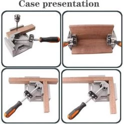 TINOR 90 Degrés Pince A Angle Droit, Pinces à Souder D'angle Droit 90 Degrés Pince D'angle Clip De Cadre De Travail Du Bois, Outil De Soudage De Charpentier (Machoire étau Reglable D'angle) 7 TINOR 90 Degrés Pince A Angle Droit, Pinces à Souder D'angle Droit 90 Degrés Pince D'angle Clip De Cadre De Travail Du Bois, Outil De Soudage De Charpentier (Machoire étau Reglable D'angle) -Pince et tenaille Soldes 57644177 3
