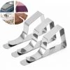 Pinces à Nappe Ensemble De 12 Acier Inoxydable Nappe Clips Anti-Glissant Pince Spécialisée LITZEE