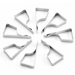 Pinces à Nappe Ensemble De 12 Acier Inoxydable Nappe Clips Anti-Glissant Pince Spécialisée LITZEE -Pince et tenaille Soldes 57658721 5