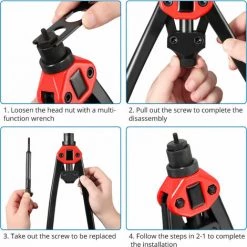 OUYIFAN Pince à Riveter Professionnelle 16 ''pince à Riveter Avec 100 écrous à Riveter M3, M4, M5, M6, M8, M10, M12 -Pince et tenaille Soldes 58108582 3