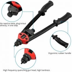 OUYIFAN Pince à Riveter Professionnelle 16 ''pince à Riveter Avec 100 écrous à Riveter M3, M4, M5, M6, M8, M10, M12 -Pince et tenaille Soldes 58108582 5
