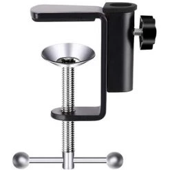 IRISFR Lilaris Serre-joint En C - Accessoire De Montage - Pince De Bureau Robuste - Pour Table De Bureau - Pour Support De Moniteur - Station De Travail,noir, Une Pièce