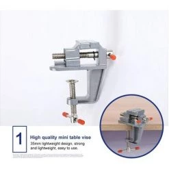 IRISFR Alliage D'aluminium Petite Pince De Table Vice Hobby Jewlery Work 30MM - Table Bricolage étau Miniature étau Petits Bijoutiers Pince De Passe-temps Sur Le Banc Vice Outil De Forage，argent, Une Pièce, Lilaris -Pince et tenaille Soldes 58302858 3