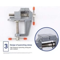 IRISFR Alliage D'aluminium Petite Pince De Table Vice Hobby Jewlery Work 30MM - Table Bricolage étau Miniature étau Petits Bijoutiers Pince De Passe-temps Sur Le Banc Vice Outil De Forage，argent, Une Pièce, Lilaris -Pince et tenaille Soldes 58302858 5
