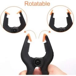 IRISFR Lot De 20 Pinces à Ressort En Nylon, Lot De 10 Pinces De Serrage De 5,1 Cm, 10 Pinces De 7,6 Cm.noir, Lilaris -Pince et tenaille Soldes 58302890 3