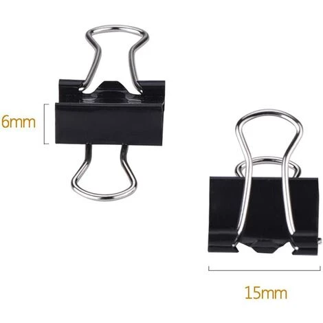 PERLE RARE Mini Pinces à Dessin De Papier Binder Clips En Métal, 60 Pièces (15mm) 2 PERLE RARE Mini Pinces à Dessin De Papier Binder Clips En Métal, 60 Pièces (15mm) – Image 2