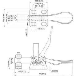 GRID COOL Lot De 6 Pince à Bascule En Métal Horizontal Sauterelle, Serrage à Genouillère Type Vertical En Fer Galvanisé Pince à Levier GH-201 27kg 7 GRID COOL Lot De 6 Pince à Bascule En Métal Horizontal Sauterelle, Serrage à Genouillère Type Vertical En Fer Galvanisé Pince à Levier GH-201 27kg -Pince et tenaille Soldes 58348232 3