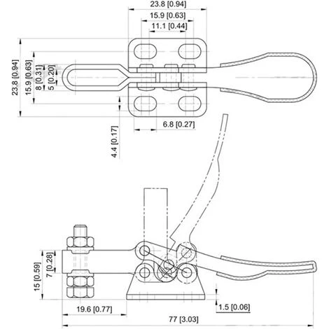 GRID COOL Lot De 6 Pince à Bascule En Métal Horizontal Sauterelle, Serrage à Genouillère Type Vertical En Fer Galvanisé Pince à Levier GH-201 27kg 3 GRID COOL Lot De 6 Pince à Bascule En Métal Horizontal Sauterelle, Serrage à Genouillère Type Vertical En Fer Galvanisé Pince à Levier GH-201 27kg – Image 3