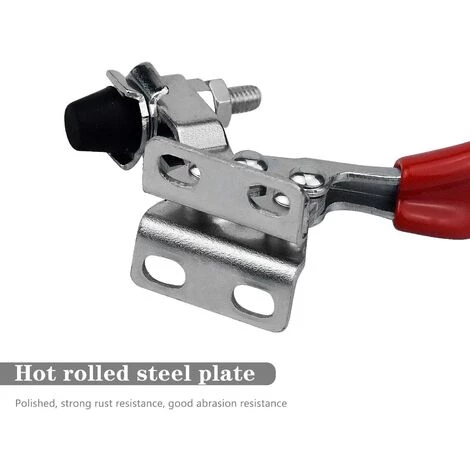 GRID COOL Lot De 6 Pince à Bascule En Métal Horizontal Sauterelle, Serrage à Genouillère Type Vertical En Fer Galvanisé Pince à Levier GH-201 27kg 4 GRID COOL Lot De 6 Pince à Bascule En Métal Horizontal Sauterelle, Serrage à Genouillère Type Vertical En Fer Galvanisé Pince à Levier GH-201 27kg – Image 4