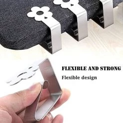 GUAZHUNIFR 4 Pièces Clip Nappe En Acier Inoxydable Nappe Extérieur Fixation Nappe Clips Pinces De Nappe Réglables Attache Nappe Jardin Anti-Glissant Pour Piques Niques Repas à L’Extérieur Restaurant 7 GUAZHUNIFR 4 Pièces Clip Nappe En Acier Inoxydable Nappe Extérieur Fixation Nappe Clips Pinces De Nappe Réglables Attache Nappe Jardin Anti-Glissant Pour Piques Niques Repas à L’Extérieur Restaurant -Pince et tenaille Soldes 58382553 3
