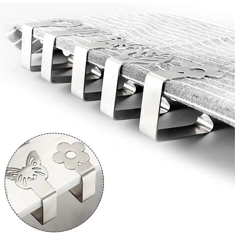 GUAZHUNIFR 4 Pièces Clip Nappe En Acier Inoxydable Nappe Extérieur Fixation Nappe Clips Pinces De Nappe Réglables Attache Nappe Jardin Anti-Glissant Pour Piques Niques Repas à L’Extérieur Restaurant 4 GUAZHUNIFR 4 Pièces Clip Nappe En Acier Inoxydable Nappe Extérieur Fixation Nappe Clips Pinces De Nappe Réglables Attache Nappe Jardin Anti-Glissant Pour Piques Niques Repas à L’Extérieur Restaurant – Image 4
