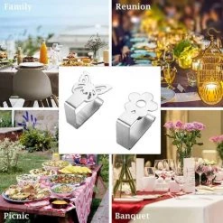 GUAZHUNIFR 4 Pièces Clip Nappe En Acier Inoxydable Nappe Extérieur Fixation Nappe Clips Pinces De Nappe Réglables Attache Nappe Jardin Anti-Glissant Pour Piques Niques Repas à L’Extérieur Restaurant 9 GUAZHUNIFR 4 Pièces Clip Nappe En Acier Inoxydable Nappe Extérieur Fixation Nappe Clips Pinces De Nappe Réglables Attache Nappe Jardin Anti-Glissant Pour Piques Niques Repas à L’Extérieur Restaurant -Pince et tenaille Soldes 58382553 5