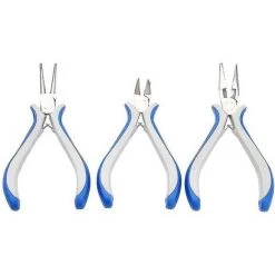 Kueatily Blue Mini Bijoux Pliers Trois Pièces Diy Bijoux Main Pinces Outil