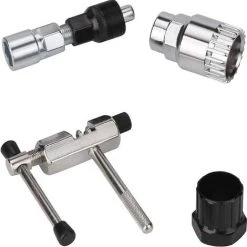 IRISFR Outils De RéParation De VéLos Multifonctionnels Professionnels, Extracteur Manivelle De VéLo, Outils De RéParation ChaîNe Et DéMonte PéDalier, Support InféRieur Supprimer -argent, Quatre Pièces, Lilaris