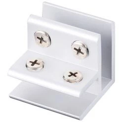 IRISFR Lilaris Lot De 2 Colliers De Serrage 90° Pour Verre à Verre, Fixation Sur Deux Panneaux Latéraux, Douche, Tables, Panneaux, 10-12 Mm，blanc