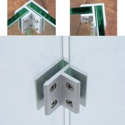 IRISFR Lilaris Lot De 2 Colliers De Serrage 90° Pour Verre à Verre, Fixation Sur Deux Panneaux Latéraux, Douche, Tables, Panneaux, 10-12 Mm，blanc -Pince et tenaille Soldes 58508493 4