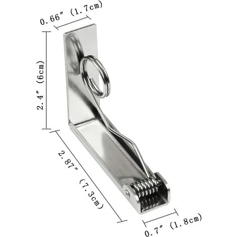 AOUGO 4 Pcs Pince Pour Nappe, Clip Nappe De Table En Acier Inoxydable Fixe-Nappe à Ressort Pour Restaurant Fêtes Pique-Nique 2 AOUGO 4 Pcs Pince Pour Nappe, Clip Nappe De Table En Acier Inoxydable Fixe-Nappe à Ressort Pour Restaurant Fêtes Pique-Nique – Image 2