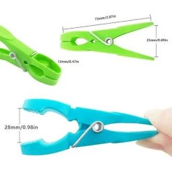 Ensoleillé 48 Pièces De Pinces à Linge En Plastique Pour La Ligne De Lavage, Vêtements Durables Et Coupe-vent