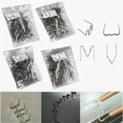 IRISFR Lilaris Lot De 2000 Pinces à Souder En Acier Inoxydable 0,8 Mm 0,6 Mm 4 Formes Pour Pare-chocs De Voiture En Plastique Réparation Hot Staples Welder Staple,argent