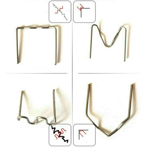 IRISFR Lilaris Lot De 2000 Pinces à Souder En Acier Inoxydable 0,8 Mm 0,6 Mm 4 Formes Pour Pare-chocs De Voiture En Plastique Réparation Hot Staples Welder Staple,argent 3 IRISFR Lilaris Lot De 2000 Pinces à Souder En Acier Inoxydable 0,8 Mm 0,6 Mm 4 Formes Pour Pare-chocs De Voiture En Plastique Réparation Hot Staples Welder Staple,argent – Image 3