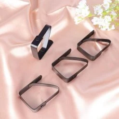 DKSFJKL Pinces à Nappe Pinces à Nappe Réglables En Acier Inoxydable Pinces De Couverture De Table Pour Banquet Mariage Pique-Nique Hôtel Maison (Noir) 4Pcs -Pince et tenaille Soldes 59203372 5