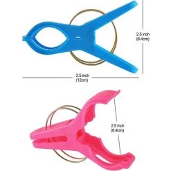 HIASDFLS Lot De 8 Grosses Pinces À Transat, Pince À Serviette De Plage, Grande Pince À Linge Multicolore En Plastique Pour Serviette De Toilettes, Couettes, Draps De Bain, Couverture, Vêtements -Pince et tenaille Soldes 59250003 4