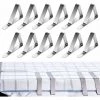 HIASDFLS 12 Pcs Pinces À Nappe Pince Nappe Inoxydable Pince Nappe Clip Exterieur Ajustable Acier Inoxydable Nappe Clips Anti-Glissant Pour Cuisine Bureau Restaurant Pique-Nique Mariage Fête