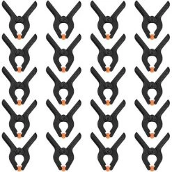 HIASDFLS 20 Pièces 65Mm Pinces À Ressort Pince À Ressort Pince Pinces Pinces À Ressort En Nylon Pour Arrière-Plans De Studio Photo Travail Du Bois