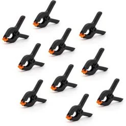 DKSFJKL 10 Pcs Pinces à Ressort En Nylon Pinces à Ressort Plastique Noir Pinces à Ressort Fixes Robustes De 2 Pouces Pour Des Studios De Photographie Projets De Bricolage à Bois