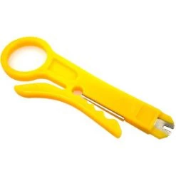 IRISFR Lilaris Denudeur Cable RJ45 Electrique Par Dénude Câbles / 110 Style Punch Down Outil IDC Pour LAN IDC RJ11 Cat5 Cat6 Audio Et Video Couteau à Dégainer Fil Isolation，jaune, Une Pièce -Pince et tenaille Soldes 59289079 4