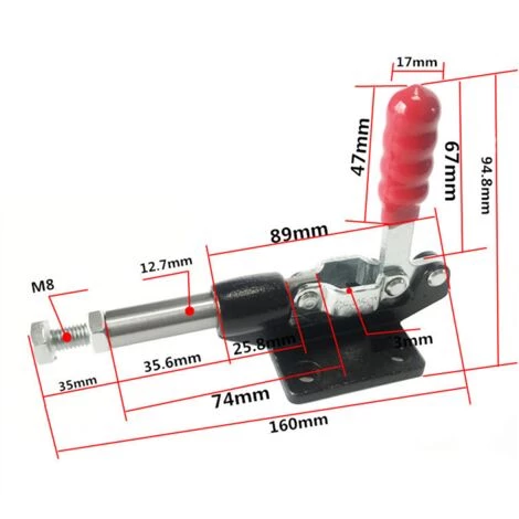 IRISFR Lilaris 32 Mm Bascule Pince GH-305-CM, 230 Kg DegréS De Capacité Piston Course Poussoir Tirez Bascule Pince Tige Bras Machine De Soudure Pinces á Bascule En Metal,une Pièce 2 IRISFR Lilaris 32 Mm Bascule Pince GH-305-CM, 230 Kg DegréS De Capacité Piston Course Poussoir Tirez Bascule Pince Tige Bras Machine De Soudure Pinces á Bascule En Metal,une Pièce – Image 2