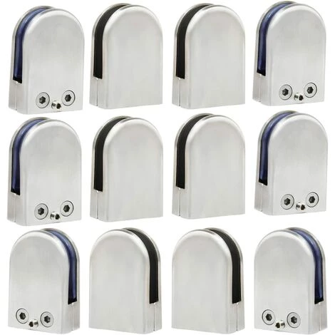 ZOLGINAH 12 PCS (10-12mm) Pince à Verre Porte-Verre En Acier Inoxydable 304 Support De Serrage Clamp Clip Plat Main Courante Fenêtre Balustrade Réglable Escalier Salle De Bains 1 ZOLGINAH 12 PCS (10-12mm) Pince à Verre Porte-Verre En Acier Inoxydable 304 Support De Serrage Clamp Clip Plat Main Courante Fenêtre Balustrade Réglable Escalier Salle De Bains