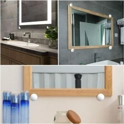 ZOLGINAH 2 Pcs, Pinces Rondes Pour Miroir, Pinces En Verre Pour Miroir De Salle De Bain Supports Rond Mural En Alliage De Zinc - Fixation De MiroirCharge 15kg 7 ZOLGINAH 2 Pcs, Pinces Rondes Pour Miroir, Pinces En Verre Pour Miroir De Salle De Bain Supports Rond Mural En Alliage De Zinc - Fixation De MiroirCharge 15kg -Pince et tenaille Soldes 59346105 4