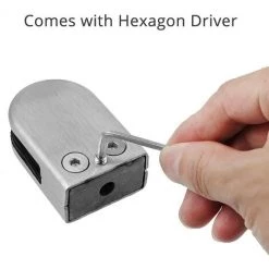 ZOLGINAH Pince De Verre 8 PCS 6-8mm En Acier Inoxydable 304 Clip En Verre Pince Support Dos Plat Finition Chromig Pour Balustrade -Pince et tenaille Soldes 59346603 3