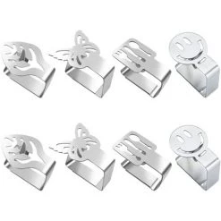 LONGZIMING Pince Nappe 8 Pièces Sttache Nappe De Table Pinces à Nappe Pince Nappe Exterieur Acier Inoxydable Nappe Clips Pinces à Nappes Pince Pour Nappe Pinces Nappe De Table Exterieur Clip Nappe