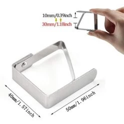 LONGZIMING Pince Nappe Exterieur, Pince Nappe De Table, 12 Pinces à Nappe En Acier Inoxydable, Nappe Clips Anti-Glissant Fixer Nappe Pour Table D'Épaisseur 10-30 Mm -Pince et tenaille Soldes 59463971 4