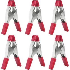 MODOU 6 Pièces Pinces à Ressort En Métal De 4 Pouces Pince à Colle Métallique Pinces Avec Revêtement En Caoutchouc Pour Bâche Camping Tarpaulin Travail Bois