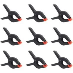 MODOU 9 Pcs 3,5 Pouces Pinces Clips Universels Pour Studio Papier Toile Mousseline Toile De Fond, Heavy Duty Pinces à Ressort, Menuiserie Pinces à Ressort.