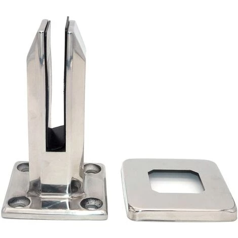 LANGRAY Ensemble De 2 Pince En Verre, Escaliers En Acier Inoxydable 304, Pince De Clôture En Verre Pour Garde-corps De Balustrade De Balcon De Piscine (Stainless Steel Square Column) 4 LANGRAY Ensemble De 2 Pince En Verre, Escaliers En Acier Inoxydable 304, Pince De Clôture En Verre Pour Garde-corps De Balustrade De Balcon De Piscine (Stainless Steel Square Column) – Image 4