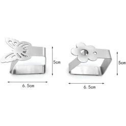 GALOZZOIT Lot De 4 Pinces De Nappe En Acier Inoxydable Pour Nappe, Nappe, Pinces à Nappe (Papillon), Acier Anti-Rouille, Argent 1, 6,5 * 5 Cm 9 GALOZZOIT Lot De 4 Pinces De Nappe En Acier Inoxydable Pour Nappe, Nappe, Pinces à Nappe (Papillon), Acier Anti-Rouille, Argent 1, 6,5 * 5 Cm -Pince et tenaille Soldes 59800308 5