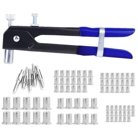 HAPPYSHOPPING 86 Pieces Ecrou Filete Rivet Pistolet M3-M8 Outil D'insertion Rivet Rivet Ecrou Ecrou Kit 1 HAPPYSHOPPING 86 Pieces Ecrou Filete Rivet Pistolet M3-M8 Outil D'insertion Rivet Rivet Ecrou Ecrou Kit
