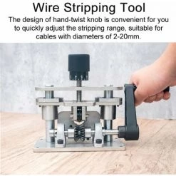 TANCYCO Outil De Dénudage Manuel De Fil électrique En Acier Inoxydable Pour Ménage Portable,Livré En Standard Avec Une Machine à Dénuder Les Couteaux Circulaires à Roulement -Pince et tenaille Soldes 59867767 4